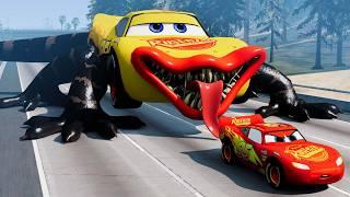 Epic Escape From The Lightning McQueen Lizard Eater, Megahorn, Car Eater, Bus Eater |BeamNG.Drive