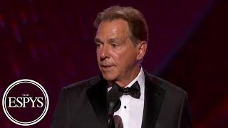 Nick Saban emphasizes compassion & teamwork after winning Icon Award | 2024 ESPYS