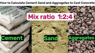 How to calculate cement sand aggregates quantity in concrete M20| material quantity calculation