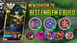 NEW SEASON 29 TERIZLA NEW META BEST EMBLEM & BUILD 2023!!! (MUST TRY) MLBB