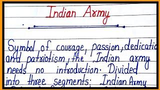 essay on Indian army in english/bhartiya sena nibandh/paragraph on Indian army