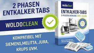 2-Phasen Entkalkungstabletten für Kaffeevollautomaten - Kompatibel mit Siemens, Jura, Melitta uvm.