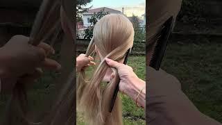 Easy glam ponytail tutorial #ponytail #hairstyle #longhair #hairtutorial