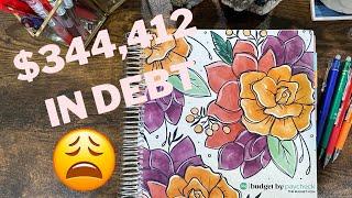 Restarting my Debt Free & Budgeting Journey | 344,412.53 in Debt | Real Numbers | Budget Mom Planner