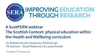 The Scottish context: physical education within the Health and Wellbeing curriculum – webinar