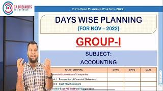 CA-Inter Both groups strategy To Clear CA Exam in First Attempt | Day wise timetable