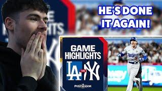 BRITS React to Dodgers vs. Yankees World Series Game 3 Highlights | MLB Highlights