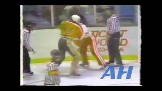 OHL Dec. 18, 1986 Geoff Benic,WIN v Peter Fiorentino,SSM Windsor Compuware Spitfires Sault Ste. Mari