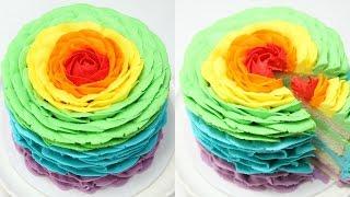 How To Make A RAINBOW ROSE CAKE! - CAKE STYLE