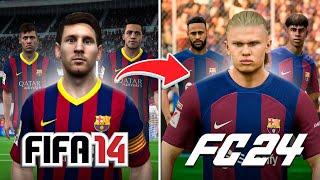 Reconstruyo al FC BARCELONA desde FIFA 14 hasta FC 24