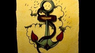 How to Draw an Old School Anchor by thebrokenpuppet