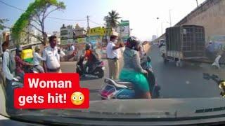 Woman Gets Hit By Car After a Stupid Move