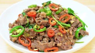 Stir-fried Beef with Peppers (Easy Recipe), let’s have a stimulating Hunan cuisine