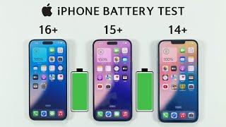 iPhone 16 Plus vs 15 Plus vs 14 Plus Battery Test | Battery Life Drain Test