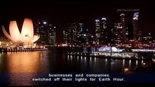 Singapore's skyline plunges into darkness for "Earth Hour" - 23Mar2013