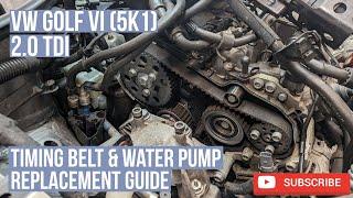 VW Golf 2.0TDi -- Timing Belt & Water Pump Replacement  Guide