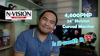 Nvision XC24S V2 Gaming Curved Monitor: Unboxing and Testing (comparison with Benq) | JK Chavez