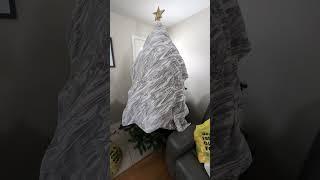 Easy Christmas tree set up #easy #humor #christmas