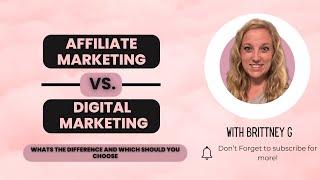 Affiliate Marketing VS Digital Marketing