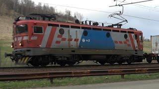 Croatian Railroad Cargo freight intermodal train, Locomotive: Asea Rb1 303-3, Brod Moravice 8.4.2022