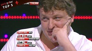 Top 5 Tony G on TILT! | Poker Legends | NLH | Live Poker | partypoker