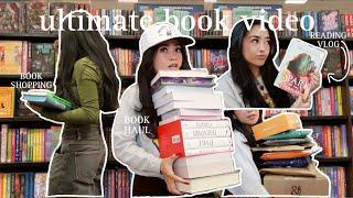 ULTIMATE BOOK VIDEO!  barnes trip, book haul, bookshelf tour/re-organization + reading vlog