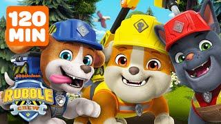 Rubble's Family Rescues & Builds! w/ Wheeler, Charger & PAW Patrol | 2 Hours | Rubble & Crew