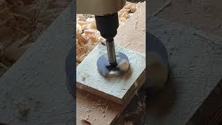 This is how I drill a perfect hole in wood#wood #woodwooding #diy