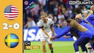 USA vs Sweden 2-0 All Goals & Highlights | 2019 WWC