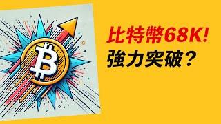 比特幣68800！強力突破？$70000是關鍵！