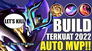 Build Terkuat dan Tersakit Zhask 2022 Gameplay Tutorial Emblem Top 1 Global - Mobile legends Zhask