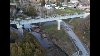 Pont Ferroviere du Ruisseau LeBlanc Caplan Quebec Canada  Mini3 Pro 2024