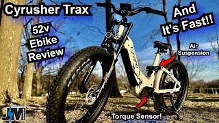 Cyrusher Trax 52v Full Suspension Ebike Review ~ This fat tire electric bike is Fast!