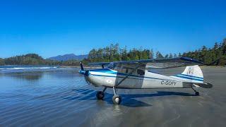 Beach Landing! Cessna 170 first off airport landing!