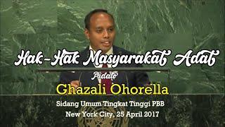 Pidato Ghazali Ohorella di Sidang Umum PBB