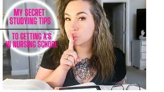 MY SECRET STUDYING TIPS to getting A's in Nursing School