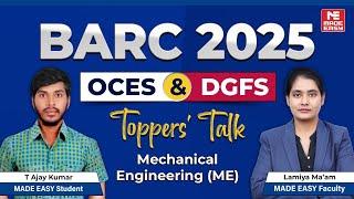 Toppers Talk | T Ajay Kumar | BARC 2025 ME Success Strategy with Lamiya Ma’am | MADE EASY