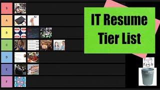 Information Technology Resume Tier List