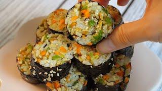 Eng sub)Korean street food!Gimbap Recipe!!