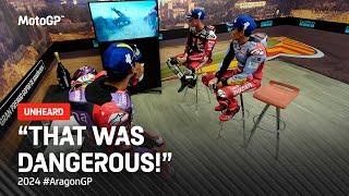 The Top 3 react to Alex and Pecco's crash  | 2024 #AragonGP UNHEARD