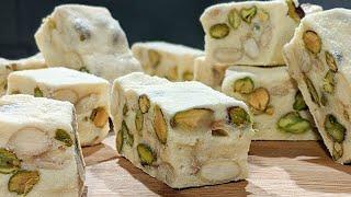 Quick and easy marshmallow nougat / Recipe made in 5 min / Amazing! / An unmissable delight