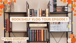 Bookshelf Tour vlog: Episode 1 | vlogtober 2024