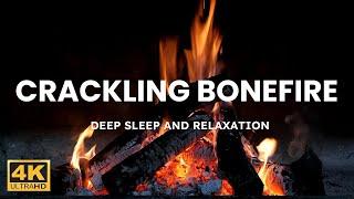 Cozy Fireplace 4K. Crackling Bonefire Deep Sleep and Relaxation #christmas #ambience #fireplace