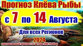 Прогноз клева рыбы на неделю с 7 по 14 Августа Прогноз клева рыбы Лунный Календарь рыбака