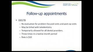 Apple Health (Medicaid) Dental Billing Instruction COVID 19 Updates