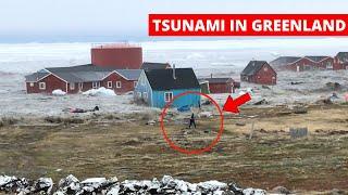 MEGA-TSUNAMI caused by LANDSLIDE devastates village - Camera 1 | Greenland, Nuugaatsiaq