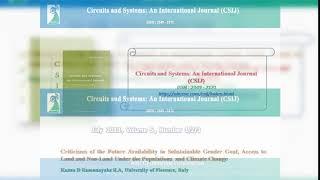 Circuits and Systems: An International Journal (CSIJ)