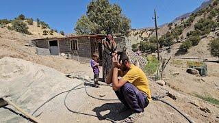 Village life.🪵  Babak spends busy days while building a stable for sheep