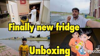 Finally new fridge unboxing | tufanii barshii aa gai .. babar akbar vlog