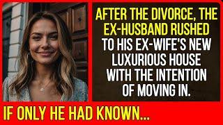 After the divorce, the ex-husband rushed to his ex-wife's new luxurious house with the intention...